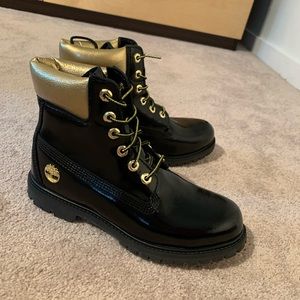 Timberland limited edition black and gold boot